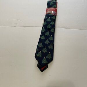 Holiday Traditions Boys tie necktie blue tree star topper